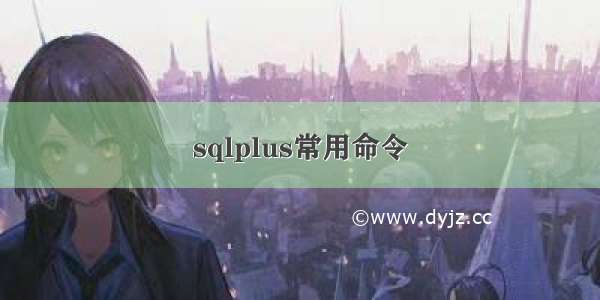 sqlplus常用命令