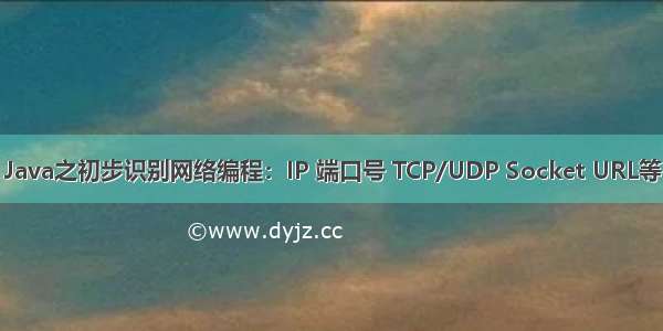 Java之初步识别网络编程：IP 端口号 TCP/UDP Socket URL等