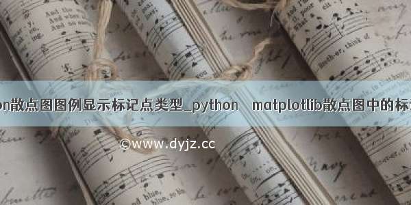 python散点图图例显示标记点类型_python – matplotlib散点图中的标记点