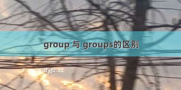 group 与 groups的区别