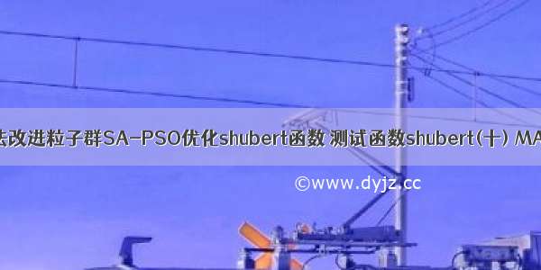 基于模拟退火算法改进粒子群SA-PSO优化shubert函数 测试函数shubert(十) MATLAB编程实现