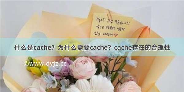 什么是cache？为什么需要cache？cache存在的合理性