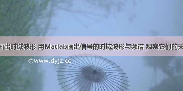 用matlab画出时域波形 用Matlab画出信号的时域波形与频谱 观察它们的关系。.ppt...