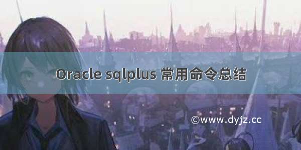 Oracle sqlplus 常用命令总结