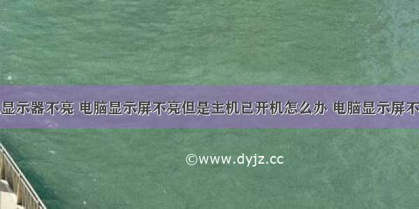 计算机开机显示器不亮 电脑显示屏不亮但是主机已开机怎么办 电脑显示屏不亮解决方法