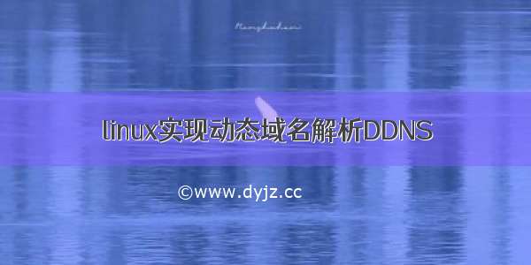 linux实现动态域名解析DDNS