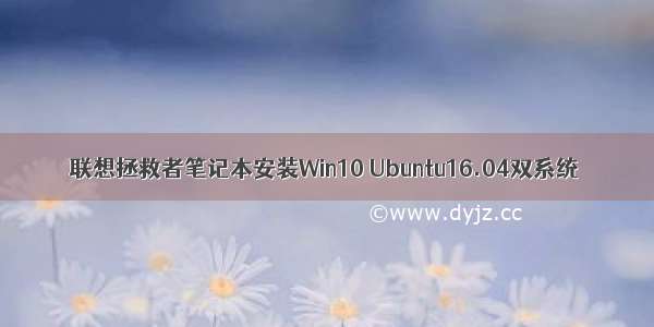 联想拯救者笔记本安装Win10 Ubuntu16.04双系统