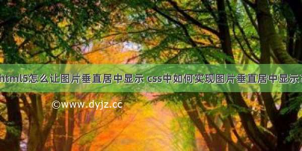 html5怎么让图片垂直居中显示 css中如何实现图片垂直居中显示？