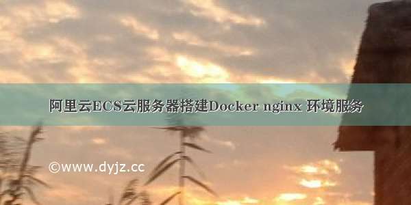 阿里云ECS云服务器搭建Docker nginx 环境服务