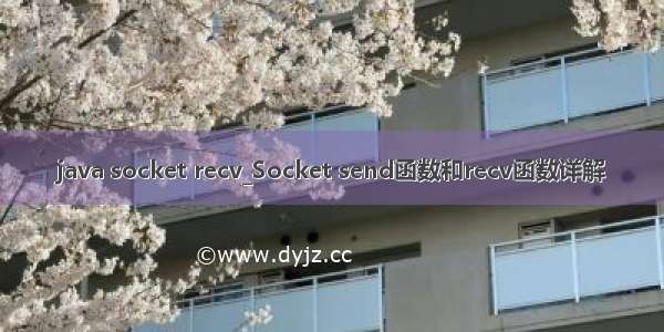 java socket recv_Socket send函数和recv函数详解