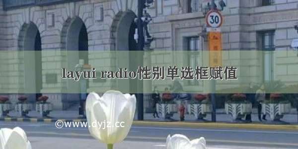 layui radio性别单选框赋值