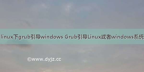 linux下grub引导windows Grub引导Linux或者windows系统