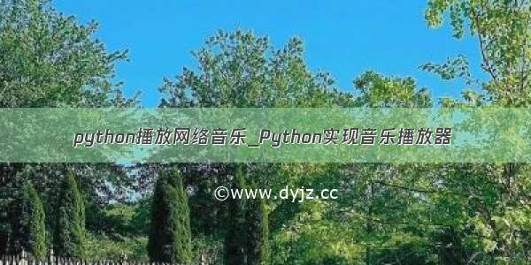 python播放网络音乐_Python实现音乐播放器