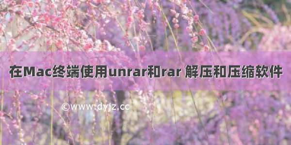 在Mac终端使用unrar和rar 解压和压缩软件