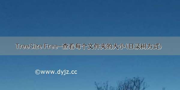 TreeSize Free-查看每个文件夹的大小(目录树方式)