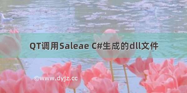 QT调用Saleae C#生成的dll文件