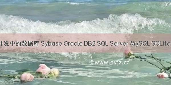 关于软件开发中的数据库 Sybase Oracle DB2 SQL Server MySQL SQLite Access