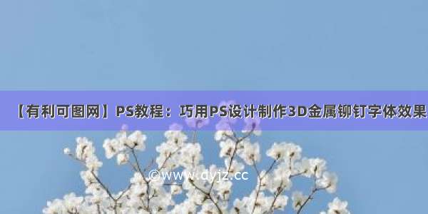 【有利可图网】PS教程：巧用PS设计制作3D金属铆钉字体效果