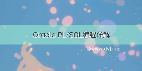 Oracle PL/SQL编程详解