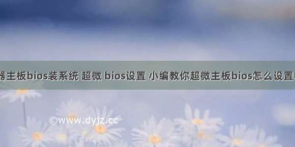 超微服务器主板bios装系统 超微 bios设置 小编教你超微主板bios怎么设置U盘启动...