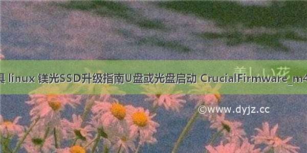 镁光ssd管理工具 linux 镁光SSD升级指南U盘或光盘启动 CrucialFirmware_m4mSATA_01MG