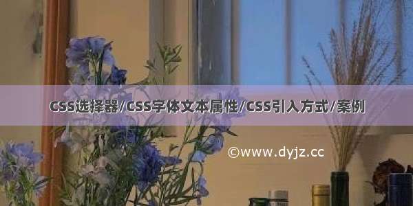 CSS选择器/CSS字体文本属性/CSS引入方式/案例