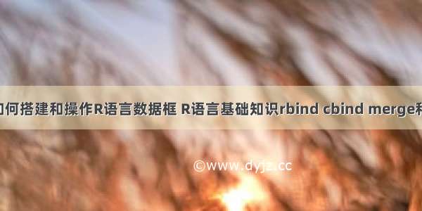 R语言 如何搭建和操作R语言数据框 R语言基础知识rbind cbind merge和str用法