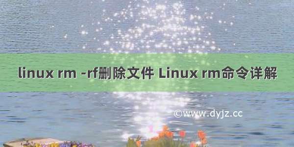 linux rm -rf删除文件 Linux rm命令详解