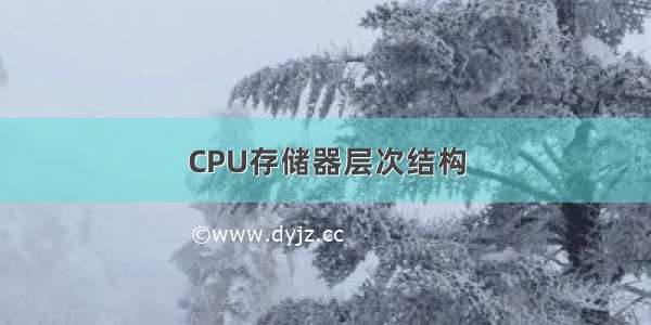 CPU存储器层次结构