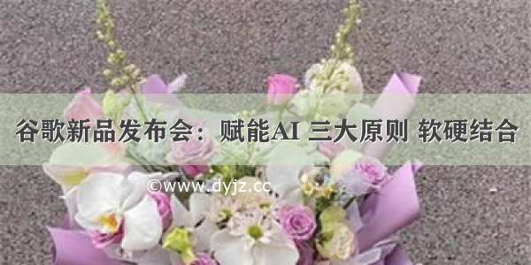 谷歌新品发布会：赋能AI 三大原则 软硬结合