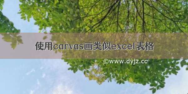 使用canvas画类似excel表格