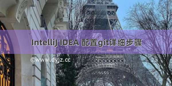 IntelliJ IDEA 配置git详细步骤