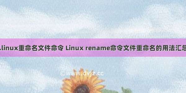 .linux重命名文件命令 Linux rename命令文件重命名的用法汇总