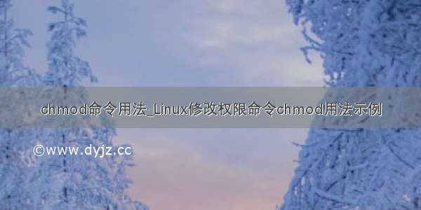 chmod命令用法_Linux修改权限命令chmod用法示例