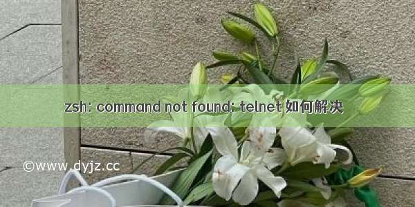 zsh: command not found: telnet 如何解决