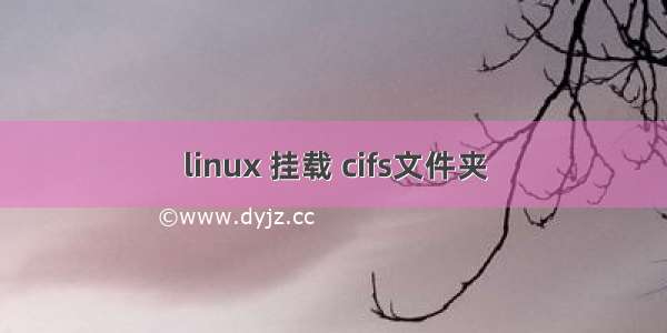 linux 挂载 cifs文件夹