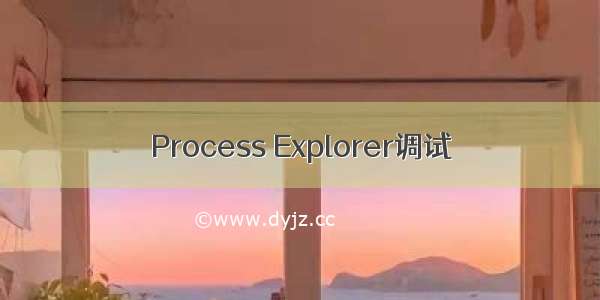 Process Explorer调试