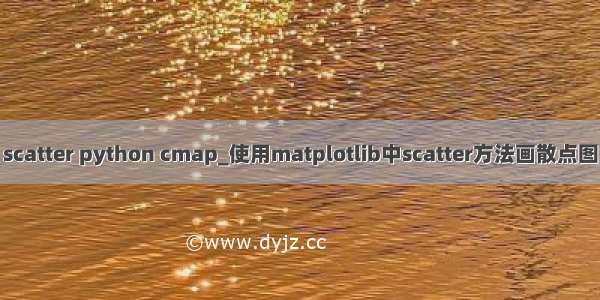 scatter python cmap_使用matplotlib中scatter方法画散点图