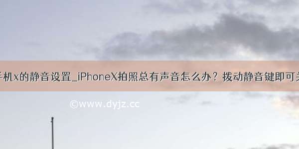 怎样取消苹果手机x的静音设置_iPhoneX拍照总有声音怎么办？拨动静音键即可关闭拍照声！...