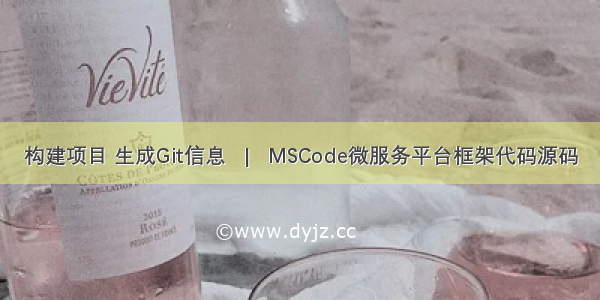 构建项目 生成Git信息   |   MSCode微服务平台框架代码源码