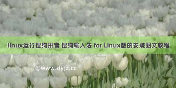 linux运行搜狗拼音 搜狗输入法 for Linux版的安装图文教程