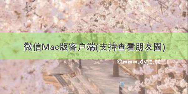 微信Mac版客户端(支持查看朋友圈)