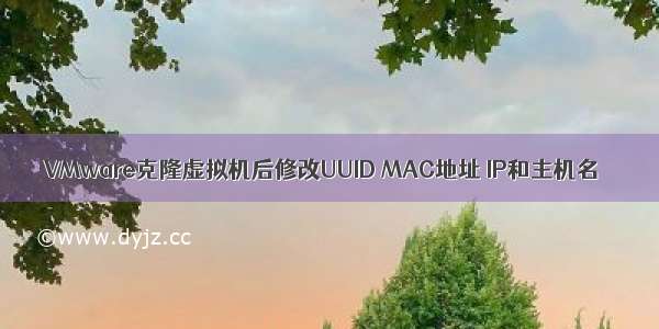 VMware克隆虚拟机后修改UUID MAC地址 IP和主机名