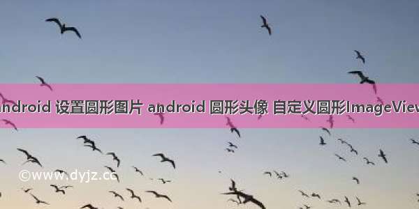 android 设置圆形图片 android 圆形头像 自定义圆形ImageView