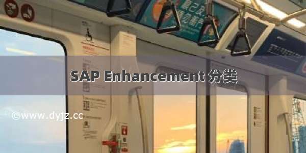 SAP Enhancement 分类