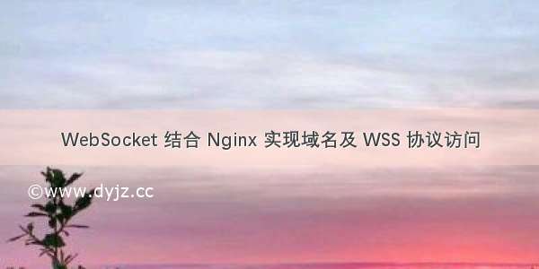 WebSocket 结合 Nginx 实现域名及 WSS 协议访问