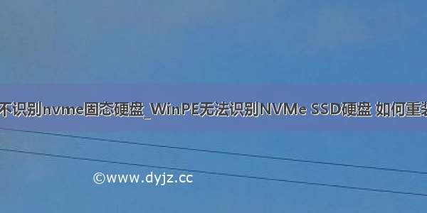 微pe不识别nvme固态硬盘_WinPE无法识别NVMe SSD硬盘 如何重装系统