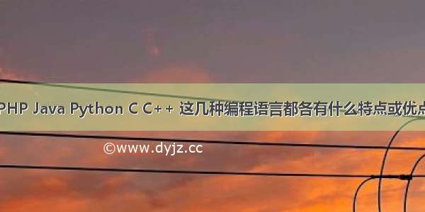 PHP Java Python C C++ 这几种编程语言都各有什么特点或优点