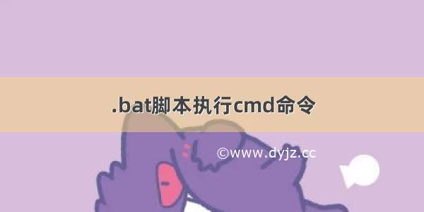 .bat脚本执行cmd命令