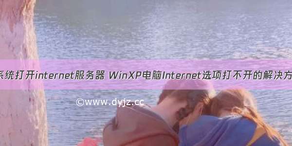 xp系统打开internet服务器 WinXP电脑Internet选项打不开的解决方法